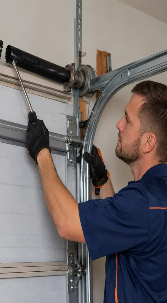 Emergency garage door spring repair in Conroe Texas